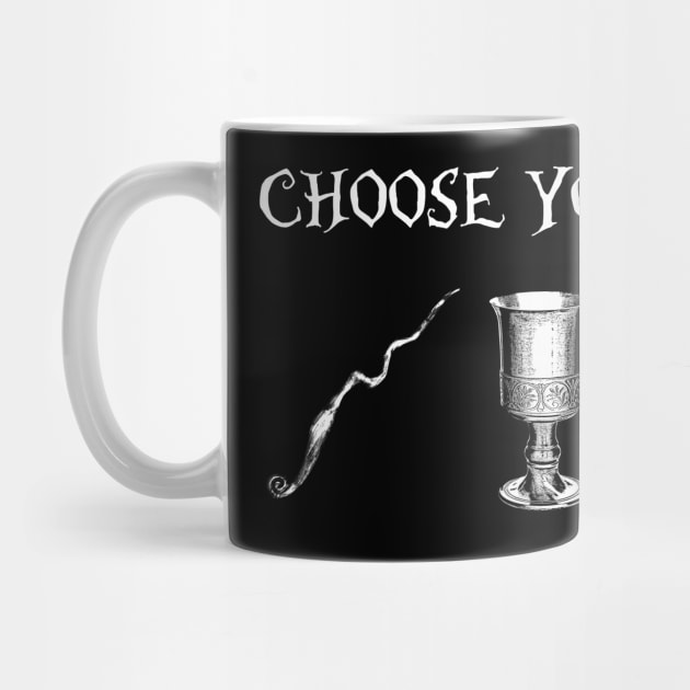 Choose Your Weapon - Wand, Cup, Sword, Pentagram (Black and White VARIANT) by Occult Designs